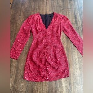 Armani Exchange Red Dress with Black and White design - Size S